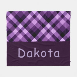 Plum Lila Play Monogram Medium Fleece Blanket