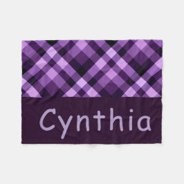 Plum Lila Play Monogram Small Fleece Blanket