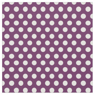 Plum Lila Polka dots Tyg
