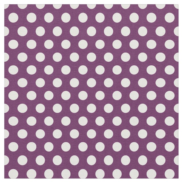 Plum Lila Polka dots Tyg (Närbild)