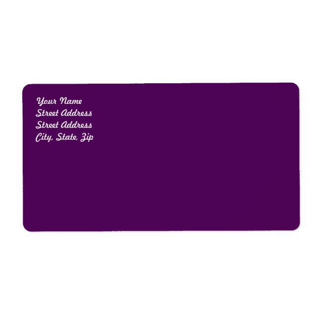 Plum Lila Shipping Label Fraktsedel (Framsidan)