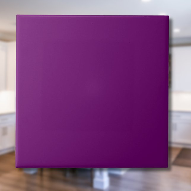 Plum Lila Solid Färg | Klassisk Elegant Kakelplatta (Skapare uppladdad)