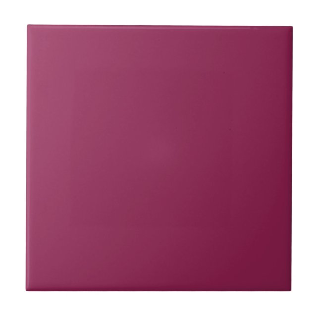 Plum Lila Solid Färg Tile Kakelplatta (Framsidan)