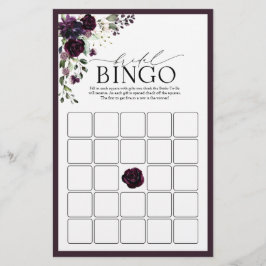 Plum Lila Watercolor Möhippa Bingo Game
