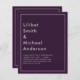 PLUM-LILAN PLUM-PLUM-PLUM-BUDGETEN (Bröllop) - Enk