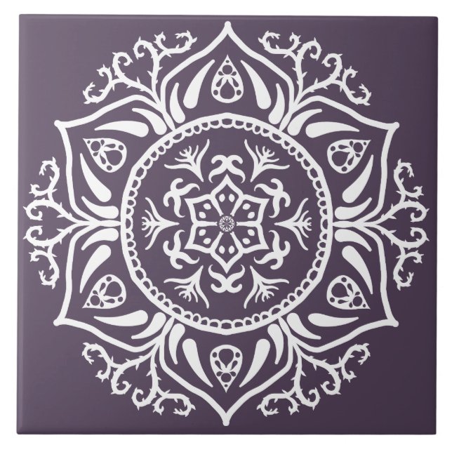 Plum Mandala Kakelplatta (Framsidan)