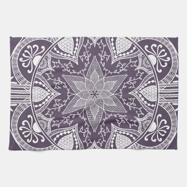 Plum Mandala Kökshandduk (Horisontell)