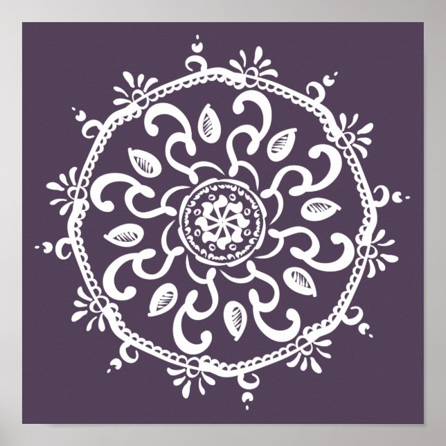 Plum Mandala Poster (Framsidan)