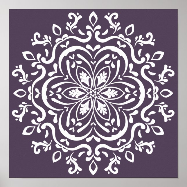 Plum Mandala Poster (Framsidan)