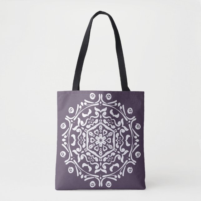 Plum Mandala Tygkasse (Framsida)