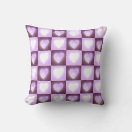 Plum Mauve Celestial Hearts Valentine Gift Kudde