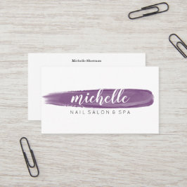 Plum Nagel polsk pensel Salon Manicuch Social medi Visitkort