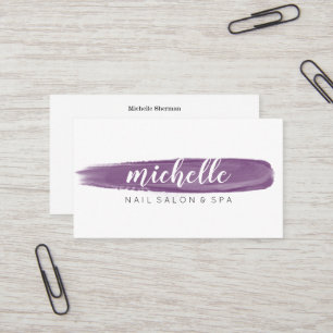 Plum Nagel polsk pensel Salon Manicuch Social medi Visitkort