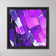 Plum Noir Glitch Glam Metallisk Textur