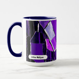 Plum Noir Glitch Glam Metallisk Textur Mugg