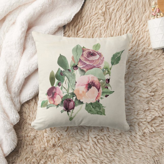 Plum och Mauve Ro Ivory Dekorativ kudde (Filt)