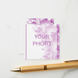 Plum och White Orchids Bröllop Tilläggskort