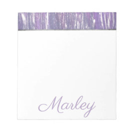 Plum Office | Lila Silver Splatter Brushstroke Anteckningsblock