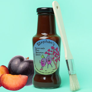 Plum Pals Funny Tecknad Bevarar böjd och mer Runt Klistermärke