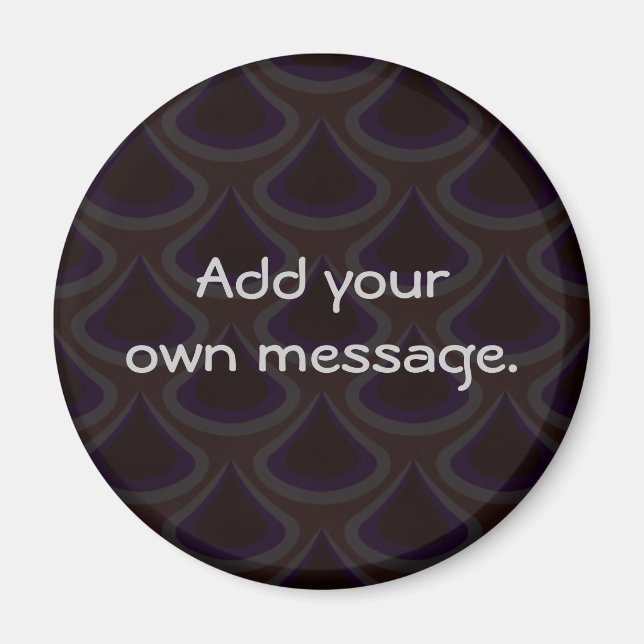 Plum Peacock Droppar Magnet (Framsidan)