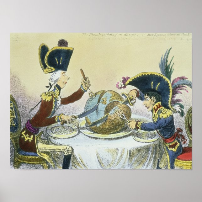 Plum Pudding in Danger, 1805 Poster (Framsidan)
