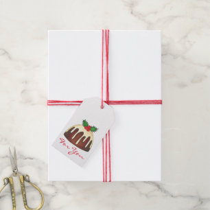 Plum Pudding jul-Helgdag Festive British Presentetikett