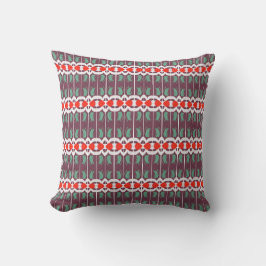 Plum Red and White Dekorativ kudde
