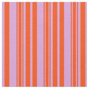 Plum & Red Färgad Lined Mönster Tyg