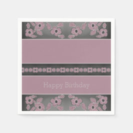 Plum Ro Blommigt Pappersservett
