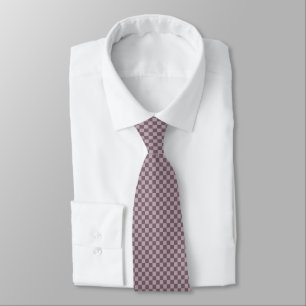 Plum Ro Checkered Mönster - Neck Tie Slips