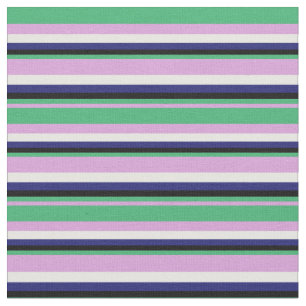 Plum, Sea Grönt, Black, Midnight Blue och White Tyg