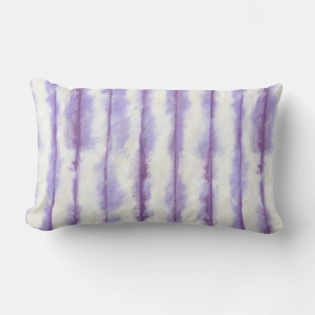 Plum Shibori Tie Dye Lumbarkudde (Framsida)