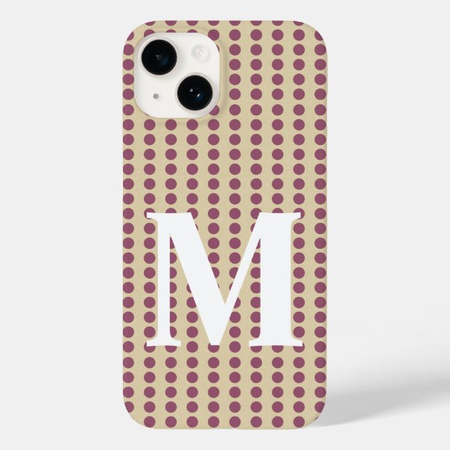 Plum Spice Moods Dots med monogram (Baksida)