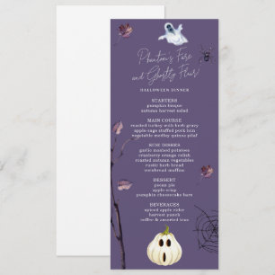 PLUM SPOOKY PUMPKIN SPIDER AUTUMN GHOST HALLOWEEN MENY