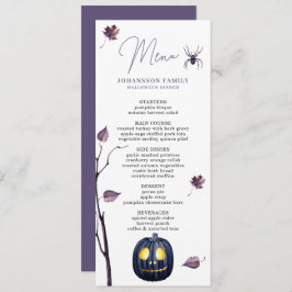 PLUM SPOOKY PUMPKIN SPIDER AUTUMN LÖV HALLOWEEN MENY