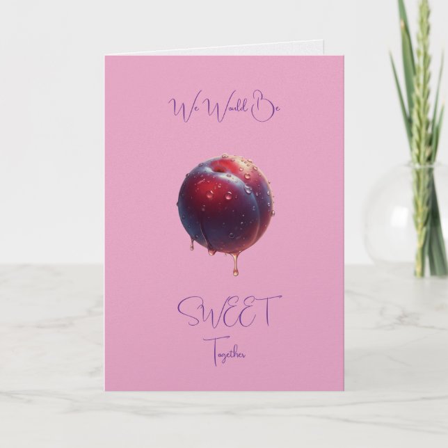 Plum Sweet Valentines Kort (Framsida)