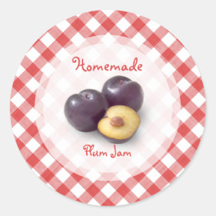Plum Sylt-dekal Runt Klistermärke
