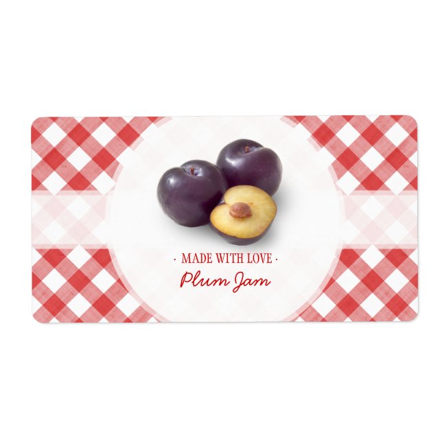 Plum Sylt-etikett Fraktsedel (Framsidan)