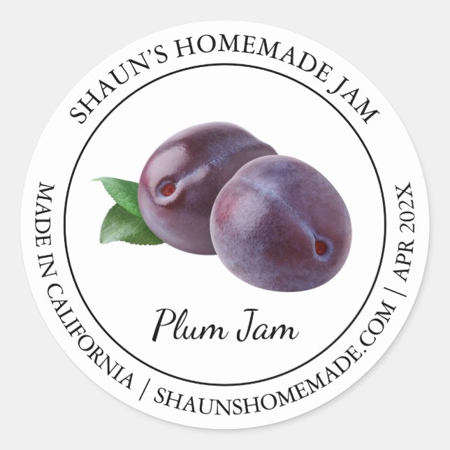Plum Sylt Modern etikett (Framsida)