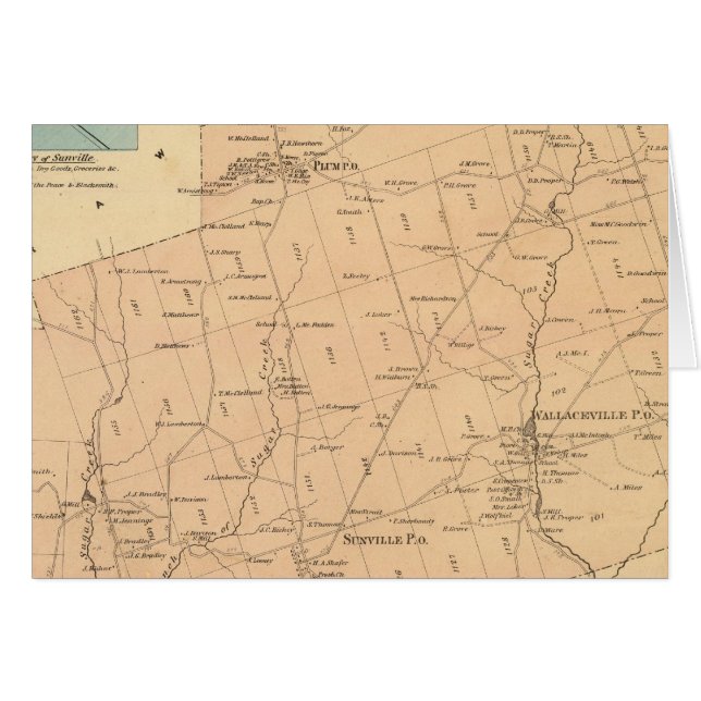 Plum Township Hälsningskort (Framsidan Horizontal)