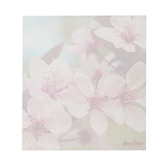 Plum Träd Blommar Anteckningsblock (Framsida)