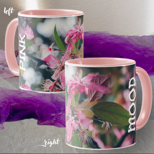 Plum Träd Gren med Rosa Flowers Mugg (Skapare uppladdad)