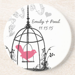 Plum Vintage Love Bird Underlägg