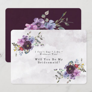 Plum Violet Chic Peony kommer att bli min Bridesma Inbjudningar