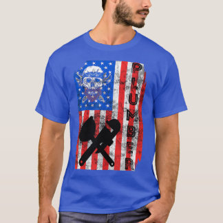 Plumamerikan Flagga Pipefitter America 4:e T Shirt