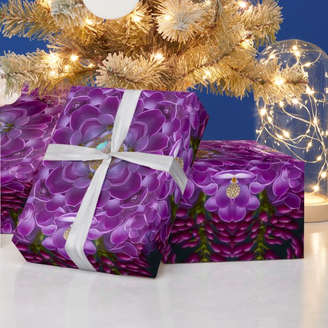 Plumb Petal Romantic Aeftermiddag Presentpapper (Helgdagar)