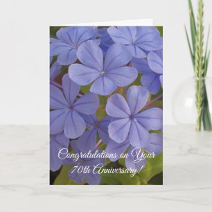 Plumbago Personlig 70:e Bröllop-årsdagen Kort