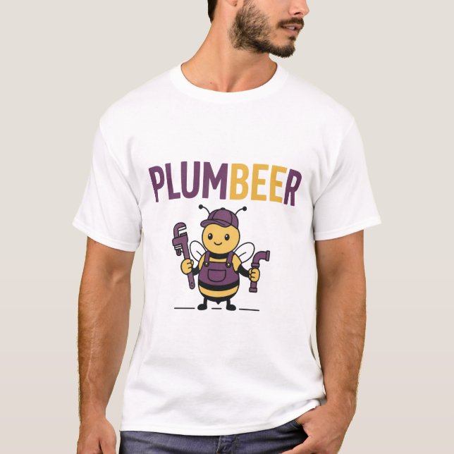 Plumbeer – Rolig Bipumpare Puns T Shirt (Framsida)