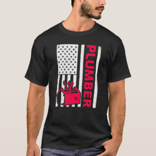 Plumber American Flagga Plumber Patriotic T Shirt