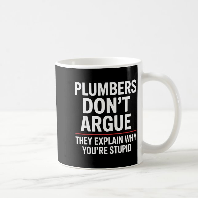 Plumber Art For Men Women Plumbing Pefitter Plumbe Kaffemugg (Höger)